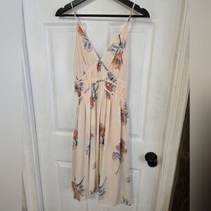 Astr Peach Sorbet Floral Dress